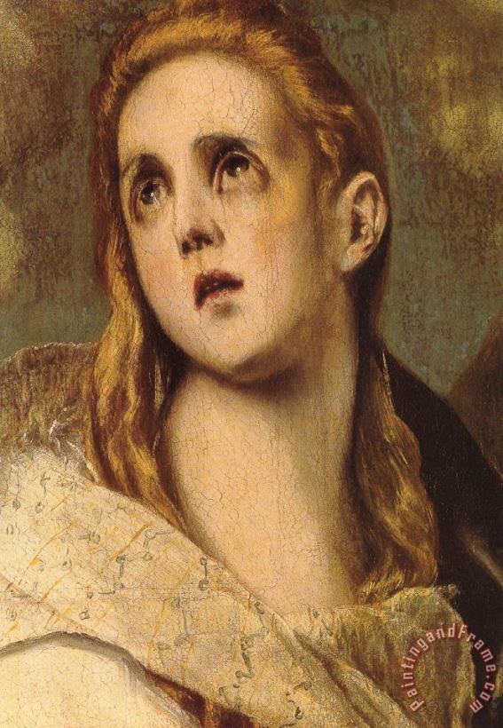 El Greco The Penitent Magdalene [detail] Art Print